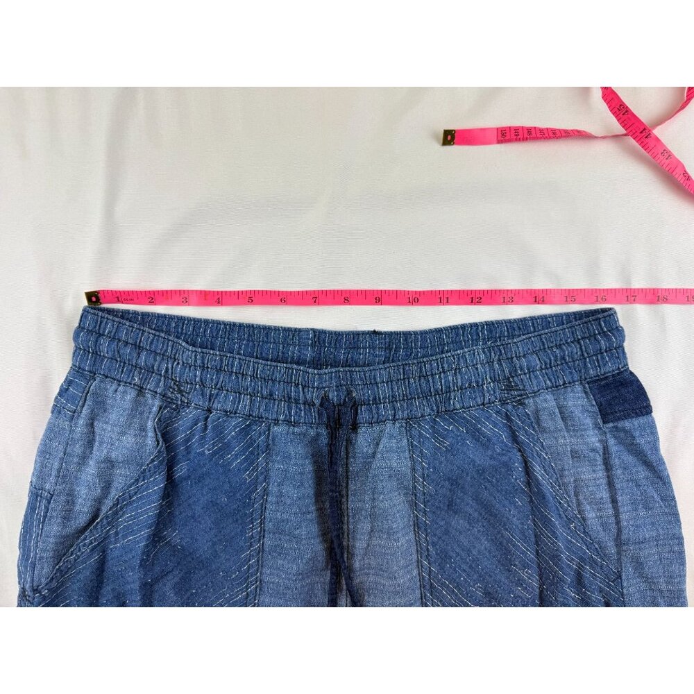 Free People Honey Bee Patched Denim Harem Pants Jeans Medium M - Picture 7 of 10